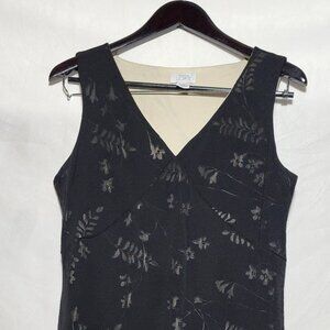Ann Taylor LOFT Women’s Black Sleeveless Dress | Floral Pattern Career Cocktail